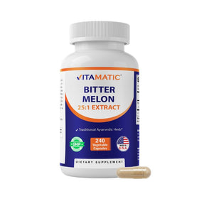 Vitamatic Bitter Melon 25X Concentrated Extract Capsules front view