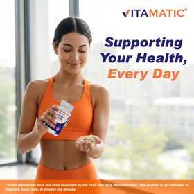Vitamatic Bitter Melon capsules with measuring spoon
