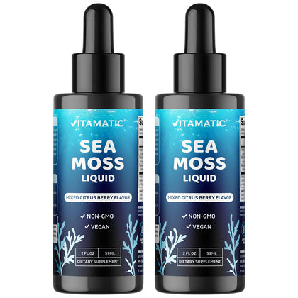 Vitamatic Liquid Organic Irish Sea Moss 2 FL OZ front view