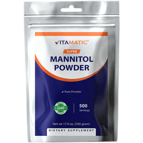 Vitamatic Mannitol Powder 500g container front view