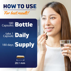 Vitamatic Vegan B12 1000 mcg capsules on a wooden table