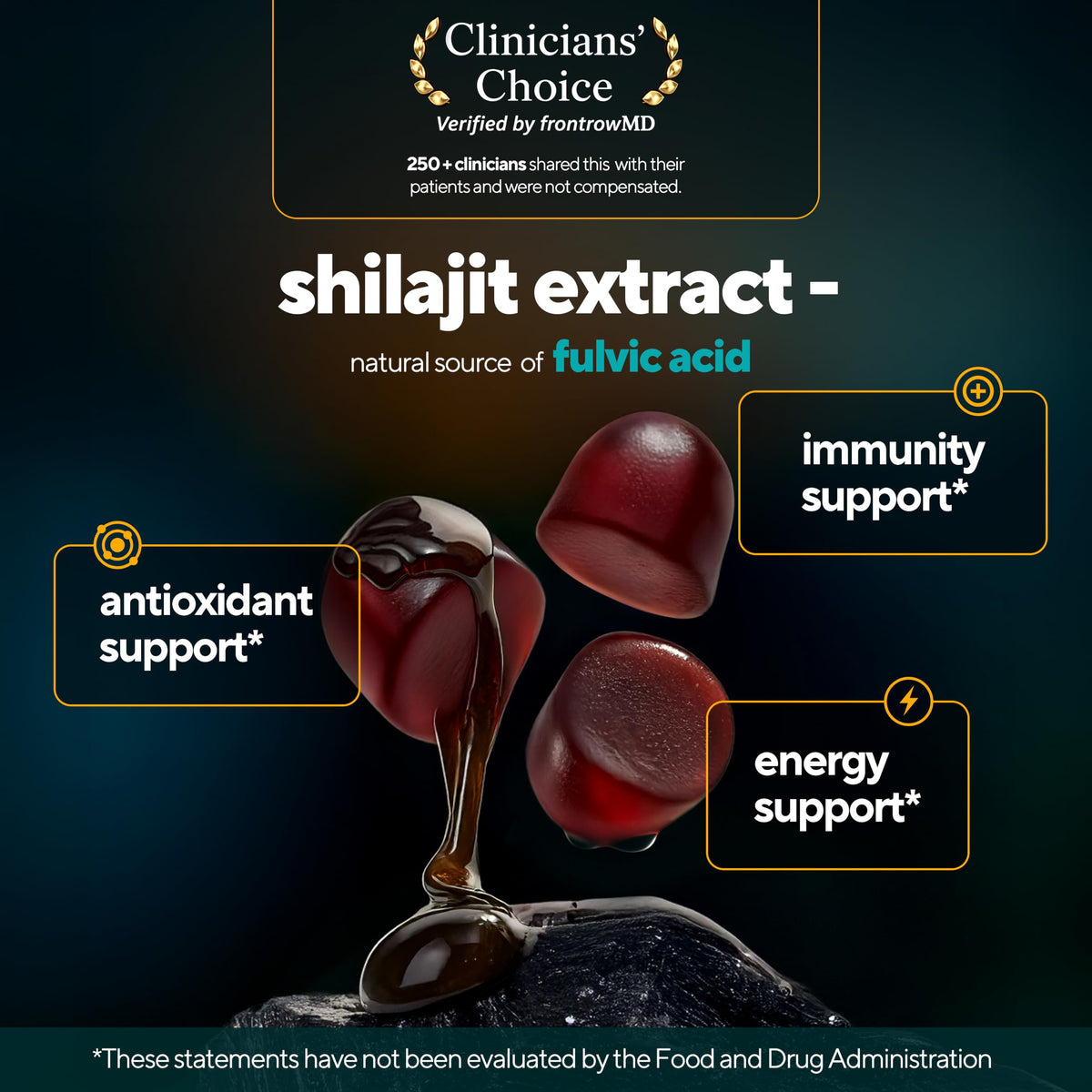 VitaUp Himalayan Shilajit Gummies showing easy-to-chew texture