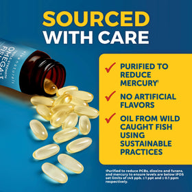 Viva Naturals Omega 3 Fish Oil softgels in a hand