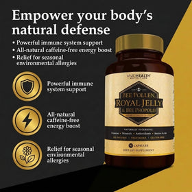 Vivid Health Nutrition Royal Jelly supplement bottle side view