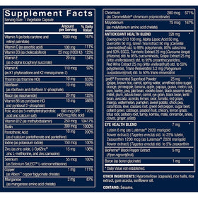 Vthrive Men's One Daily Multivitamin 30 Capsules bottle side view
