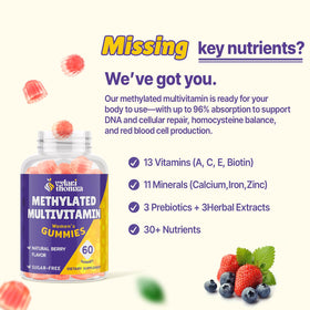 Vylarithonixa Methylated Multivitamin Gummies on a wooden table