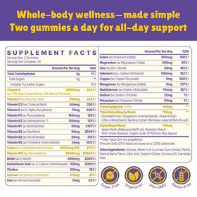 Vylarithonixa Methylated Multivitamin Gummies packaging side view