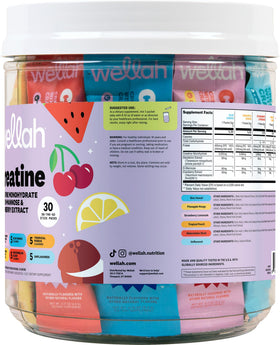 Wellah Creatine stick pack showing pineapple mango flavour