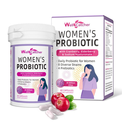 Wellcatcher Vaginal Probiotics 60 capsules front view