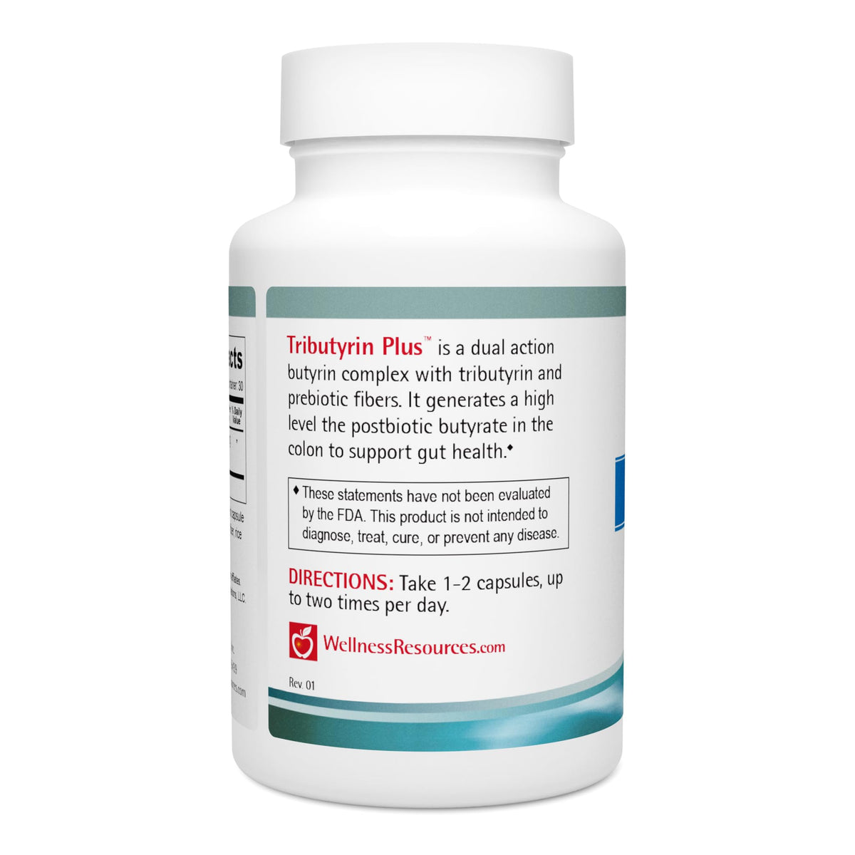 Wellness Resources Tributyrin Plus 800mg supplement back view
