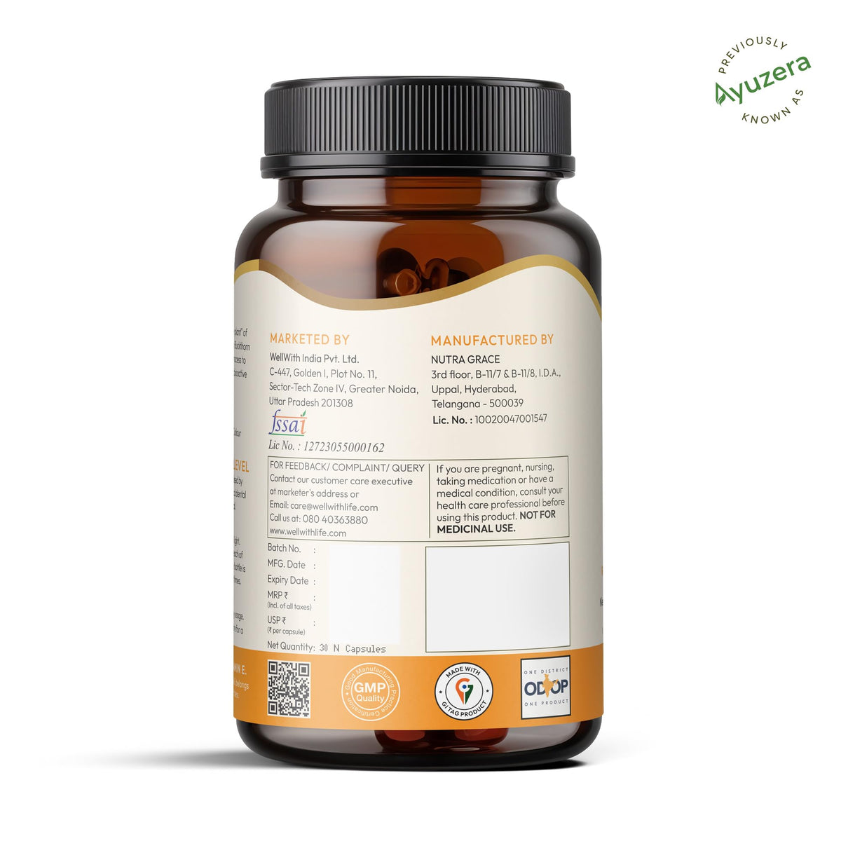 Wellwith Sea Buckthorn Berry Oil 30 softgels capsule format