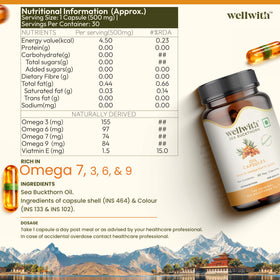 Wellwith Sea Buckthorn Berry Oil softgel close-up