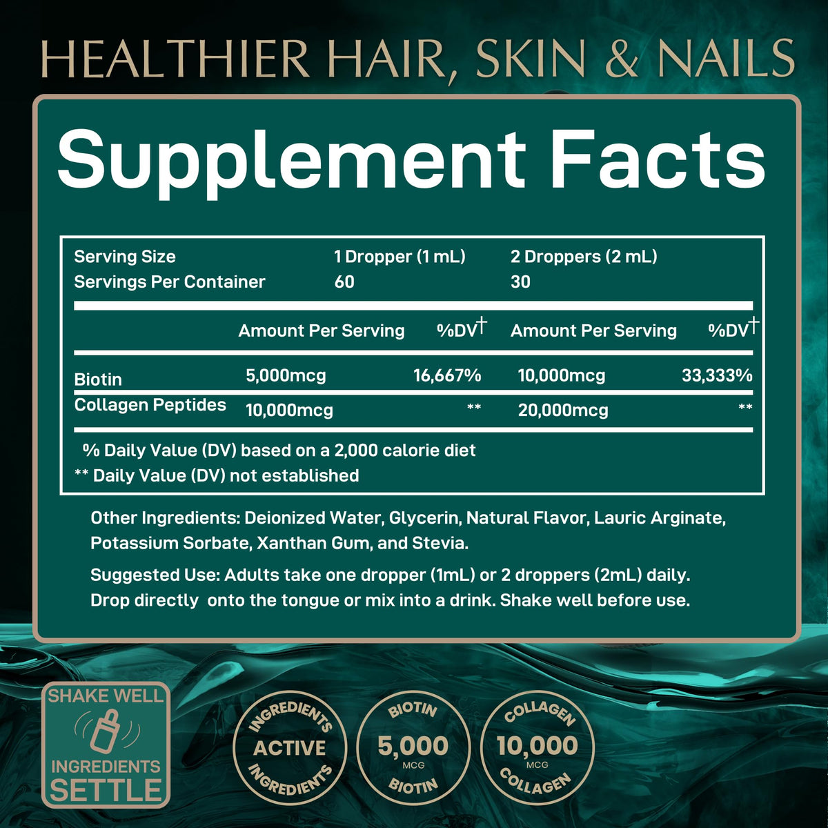 WILD FUEL Liquid Collagen with a glass of water