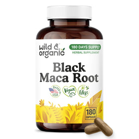Wild & Organic Black Maca Capsules 500 mg front view