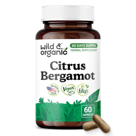 Wild & Organic Citrus Bergamot Capsules front view with packaging