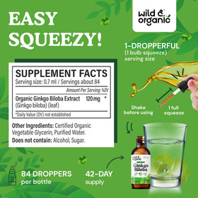 Wild & Organic Ginkgo Biloba Tincture ingredients list