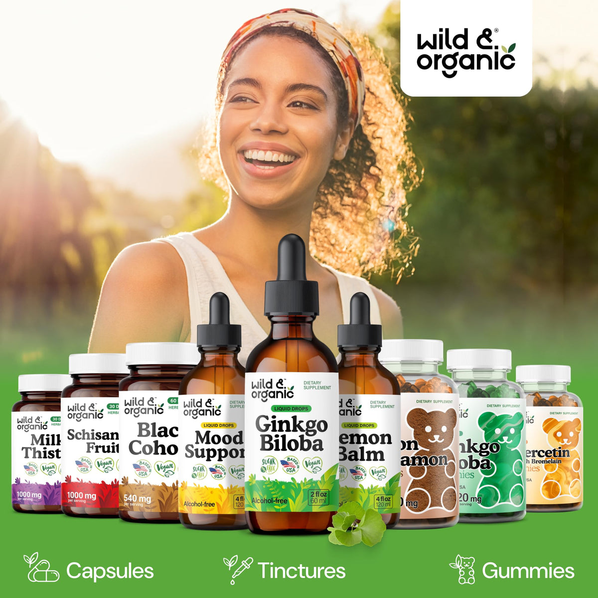 Wild & Organic Ginkgo Biloba Tincture packaging details