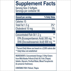 Wiley's Finest Peak DHA fish oil capsules close-up