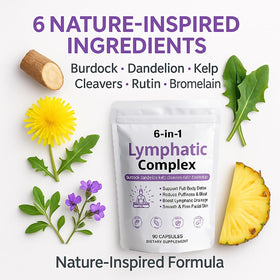 WXDOAU 6-in-1 Lymphatic Complex capsules close-up