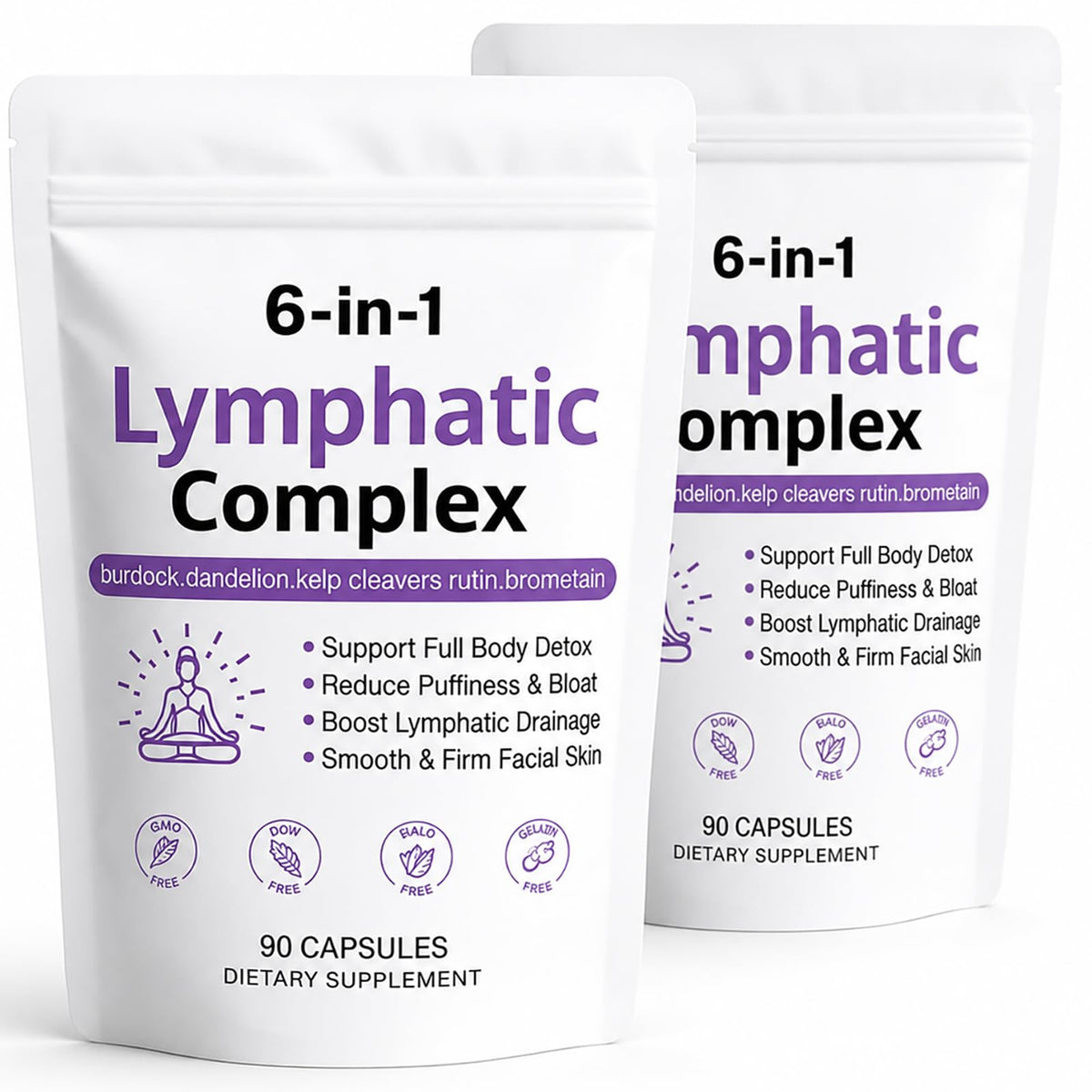 WXDOAU 6-in-1 Lymphatic Complex capsules front view