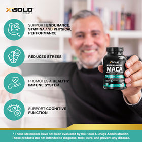 X Gold Health Ashwagandha capsules with black pepper extract