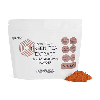 Xalya Green Tea Extract Powder 98% Polyphenols 50% EGCG front view