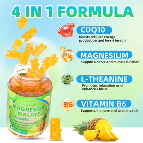 XIAAN Magnesium Malate Gummies with CoQ10 and L-Theanine