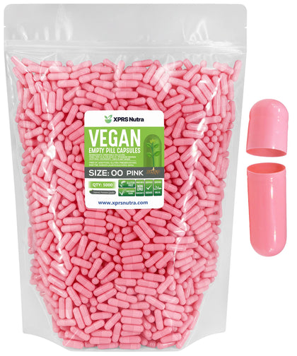 XPRS Nutra Size 00 empty vegan capsules front view