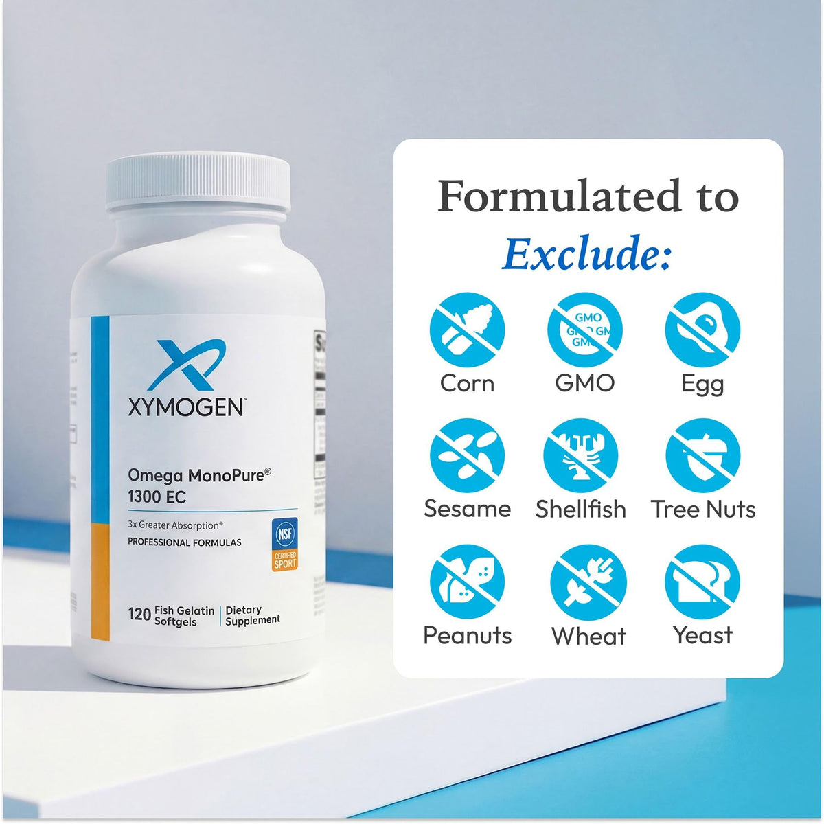 XYMOGEN Omega MonoPure 1300 EC nutritional information