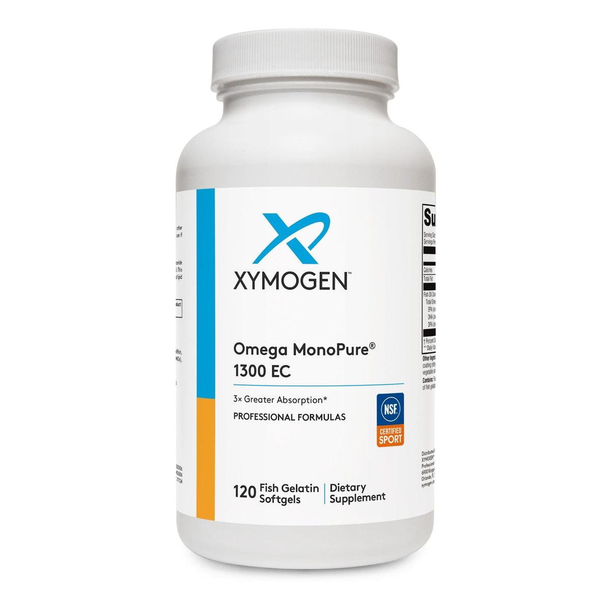 XYMOGEN Omega MonoPure 1300 EC softgels front view