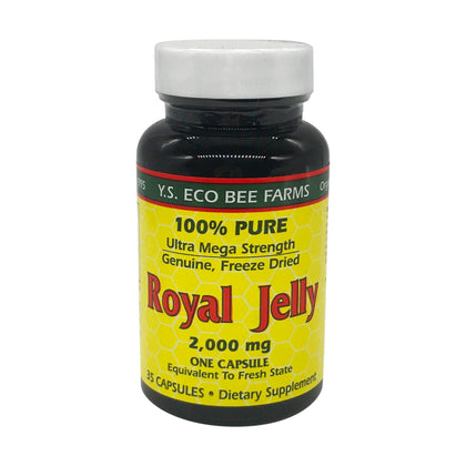 YS Organic Pure Royal Jelly Capsules 2000 mg front view