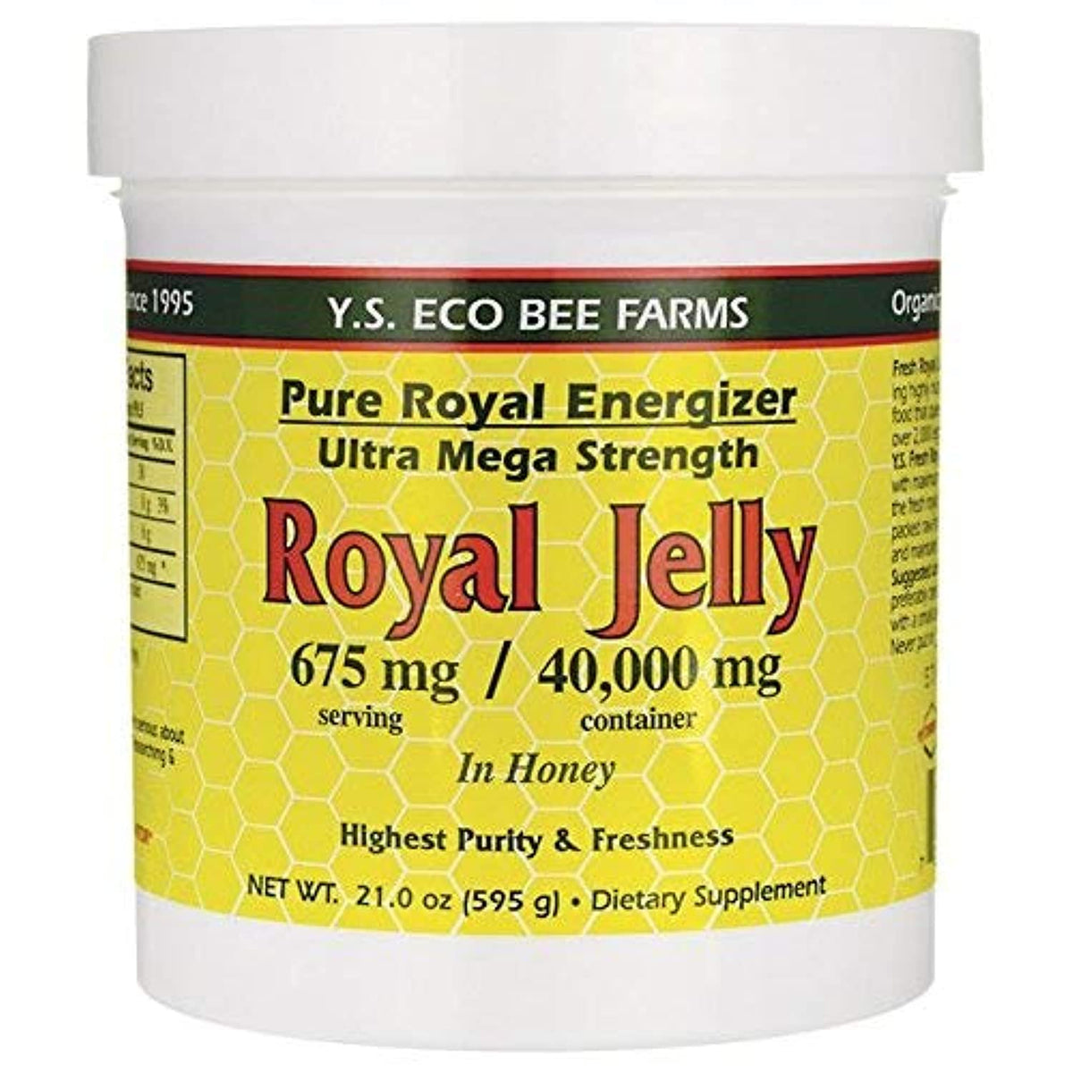 YS Royal Jelly in Honey 21 oz gel front view