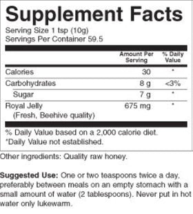 YS Royal Jelly in Honey 21 oz gel with spoon