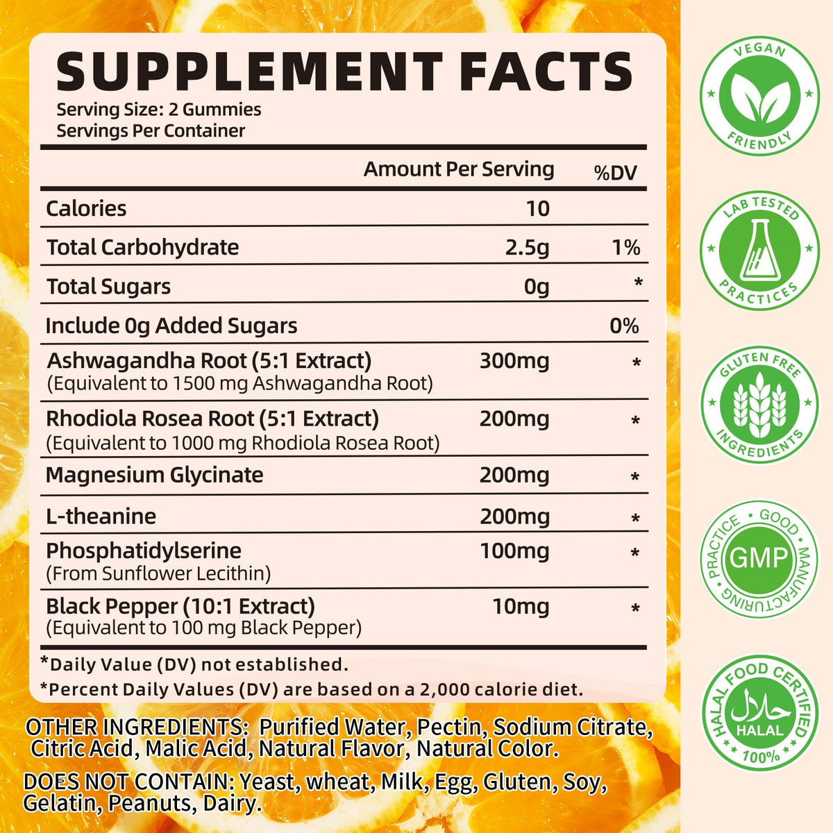 YXSW Cortisol Gummies orange flavor packaging