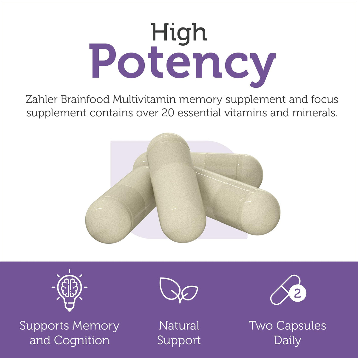 Zahler Multivitamin Brain Supplement ingredients list