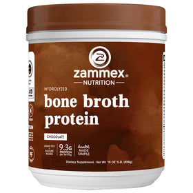 Zammex Bone Broth Protein Powder Hot Chocolate Cocoa 1LB front view