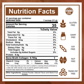 Zammex Bone Broth Protein Powder Hot Chocolate Cocoa packaging