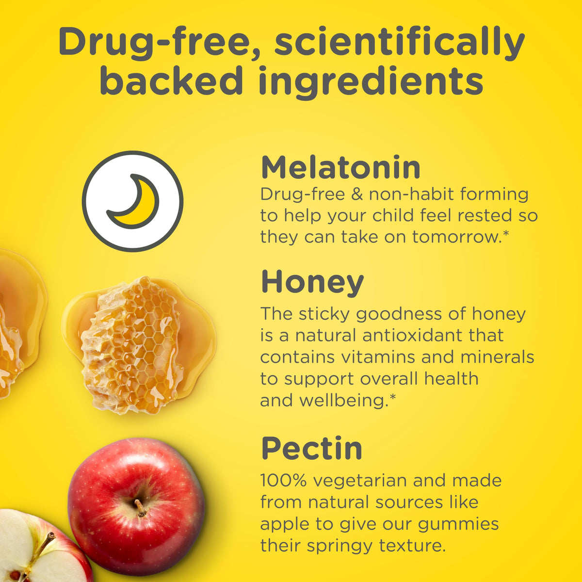Zarbee's Kids Melatonin Sleep Gummies strawberry flavour close-up