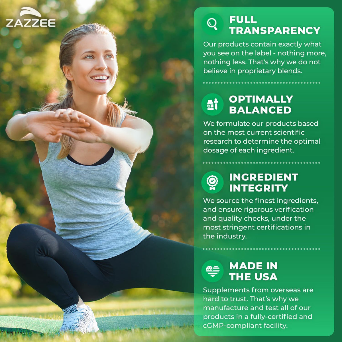 Zazzee Grape Seed Extract 50:1 180 Capsules showing capsule size