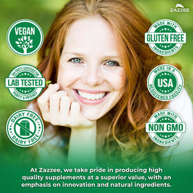 Zazzee Grape Seed Extract 50:1 180 Capsules with measurement guide