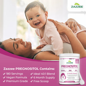 Zazzee PREGNOSITOL Powder container dimensions