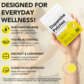 ZBQIEX Dopamine Patches with a lifestyle background