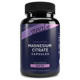 Zeal Naturals Magnesium Citrate Capsules 400mg front view