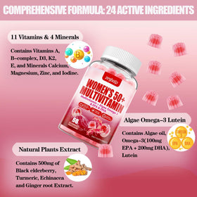 ZEGBALP Women's 50 Plus Gummies close-up of gummies