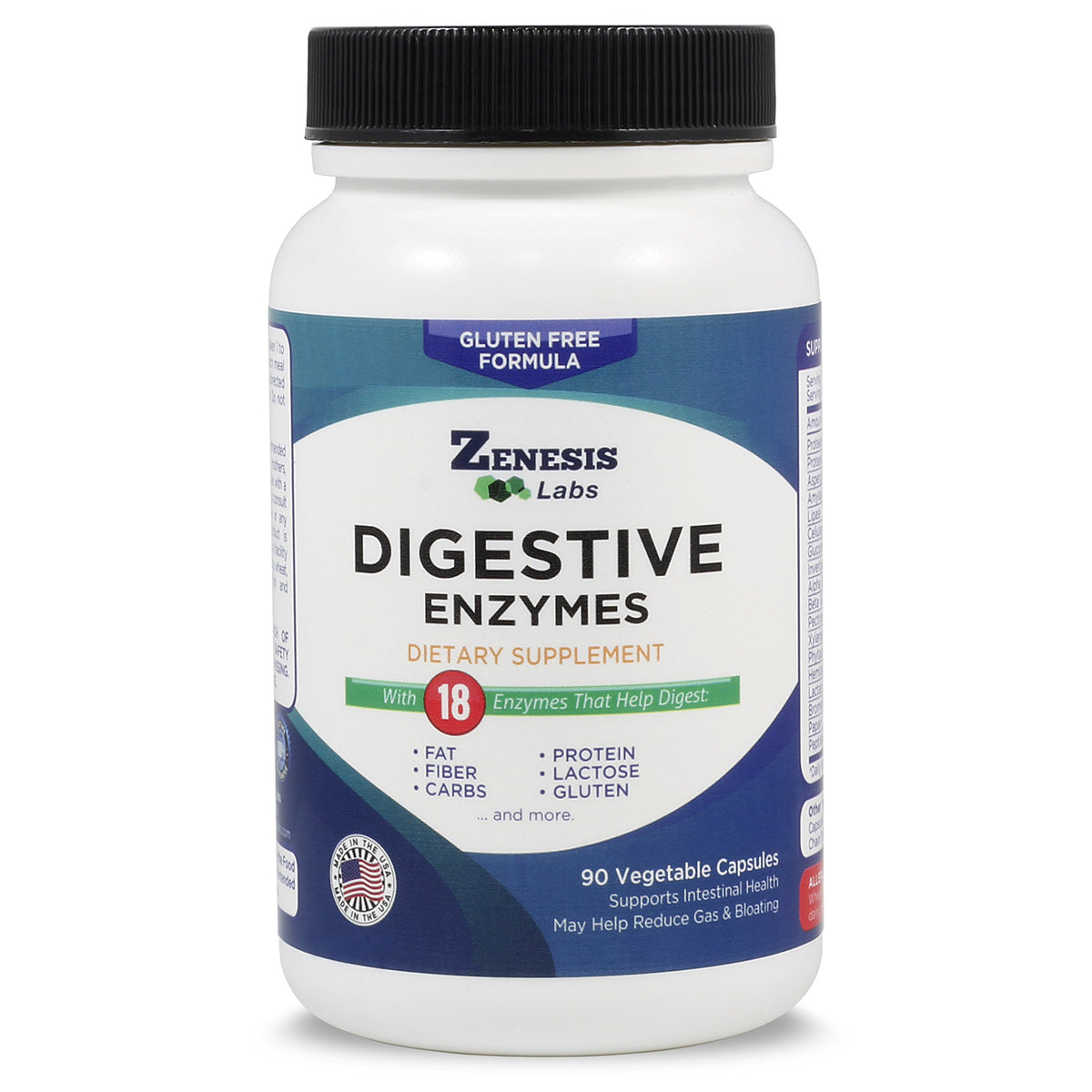 Zenesis Labs daily Enzymes 90 Capsules front view