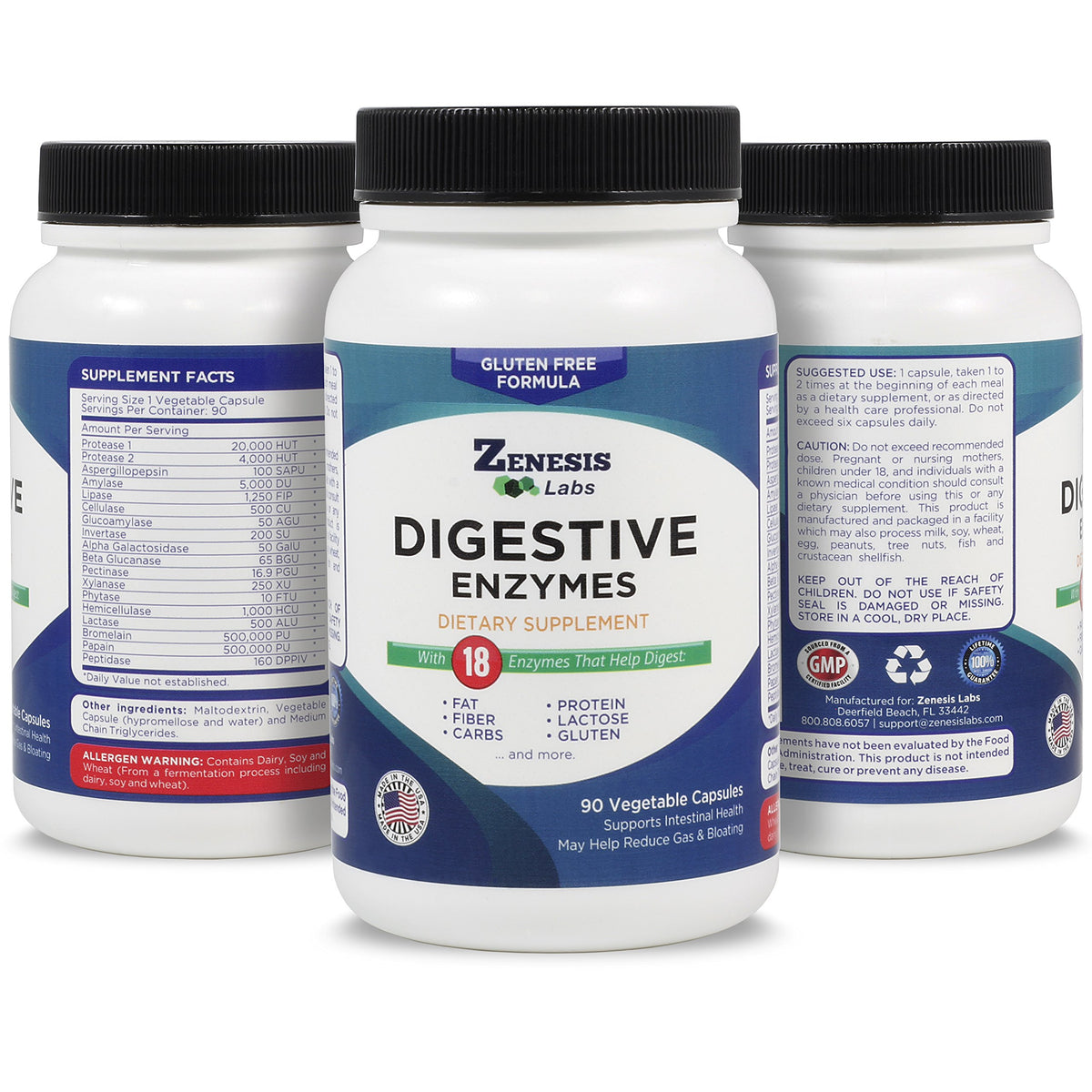 Zenesis Labs daily Enzymes back label