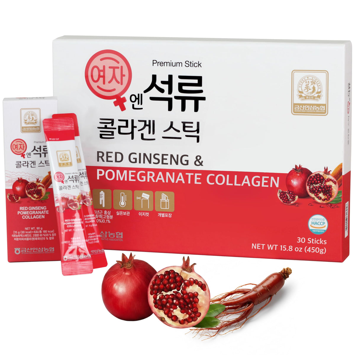 ZIOSTAND Pomegranate Collagen Jelly Stick packaging front view