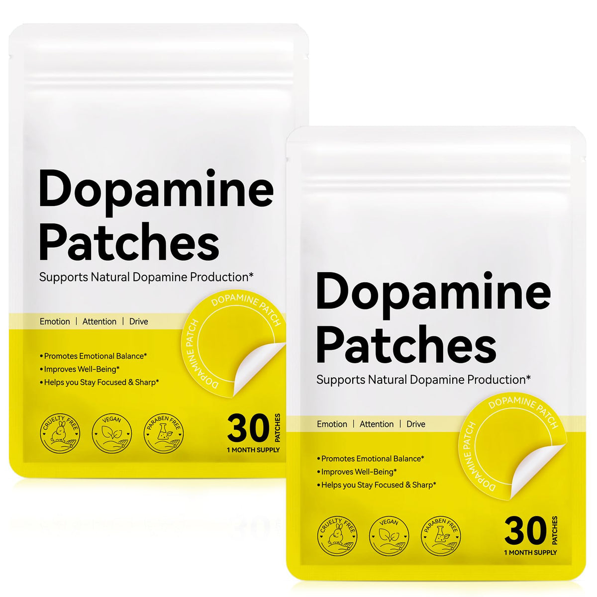ZIXBMHYJ Dopamine Patches Extra Strength 60 Count front view