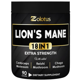 Zolotus Lions Mane Mushroom Complex Capsules front view